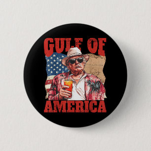 Trump Americas Gulf Mexico President Trump Sombrer Button