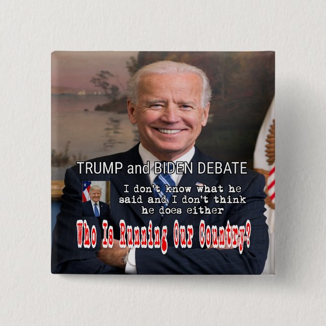 Trump and Biden Debate Button (Front)