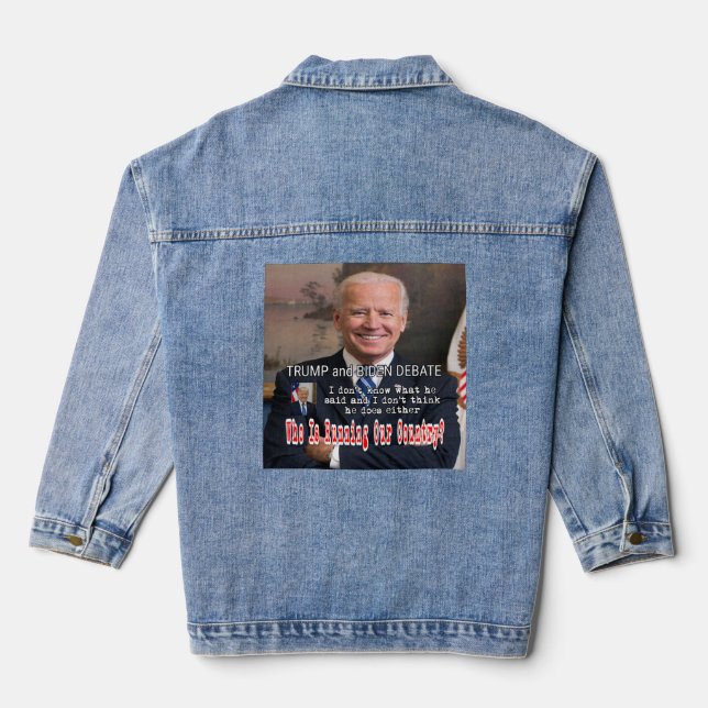 Trump and Biden Debate Denim Jacket (Back)