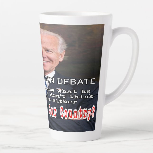 Trump and Biden Debate Latte Mug (Right)