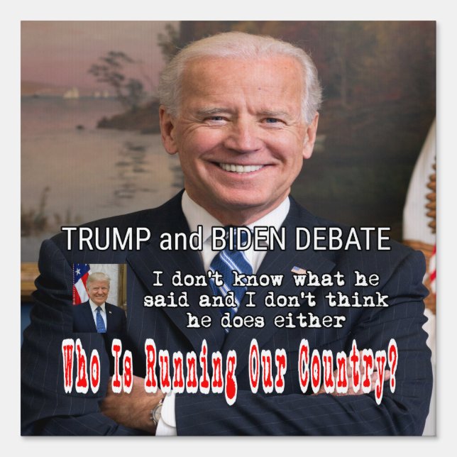Trump and Biden Debate Sign (Front)