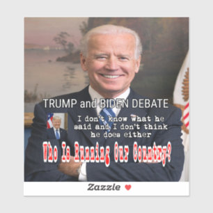 Trump and Biden Debate Sticker