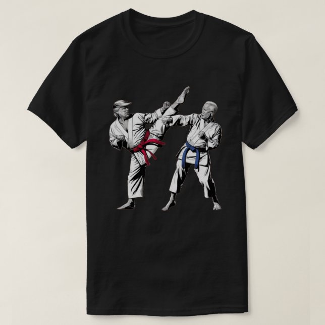 Trump and Biden Karate  T-Shirt (Design Front)