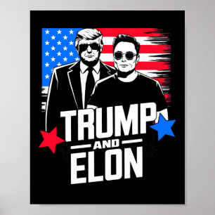 Trump And Elon 2024 Presidential Election American Poster