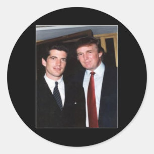 Trump And Jfk Anonymous Classic Round Sticker