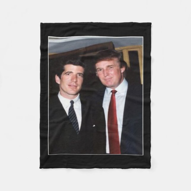 Trump And Jfk Anonymous  Fleece Blanket (Front)