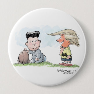 Trump and Kim Jong Un Button