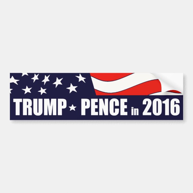 Trump and Pence in 2016 Bumper Sticker (Front)