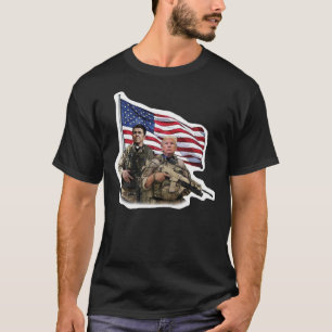 Trump and Reagan Military 2020 Sticker T-Shirt