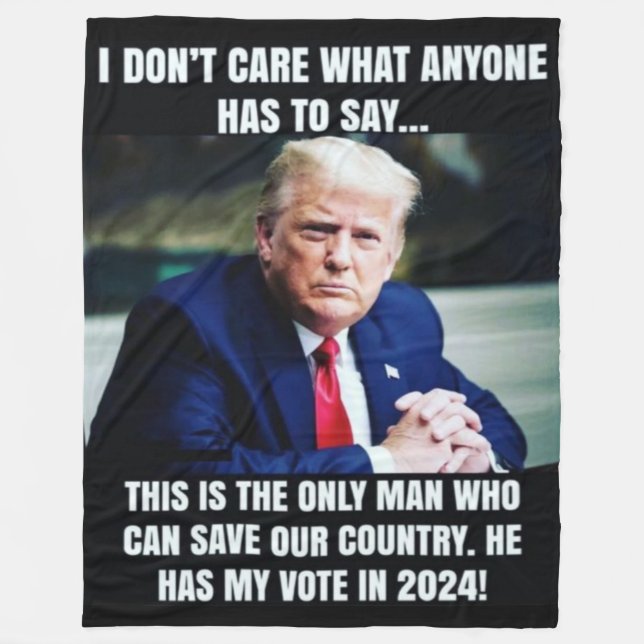 TRUMP and the ELECTION Fleece Blanket (Front)