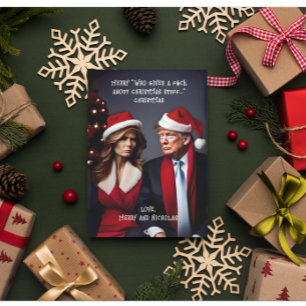 Trump and Wife "Who Gives a F*ck" Christmas Holiday Card