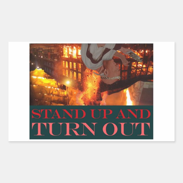Trump Anti-Trump Turnout Rectangular Sticker (Front)