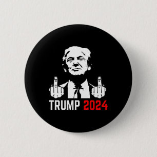 Trump Arrest This Fingers 2024 America Usa Flagfun Button