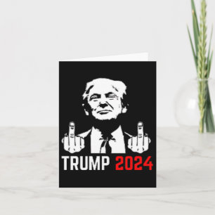 Trump Arrest This Fingers 2024 America Usa Flagfun Card