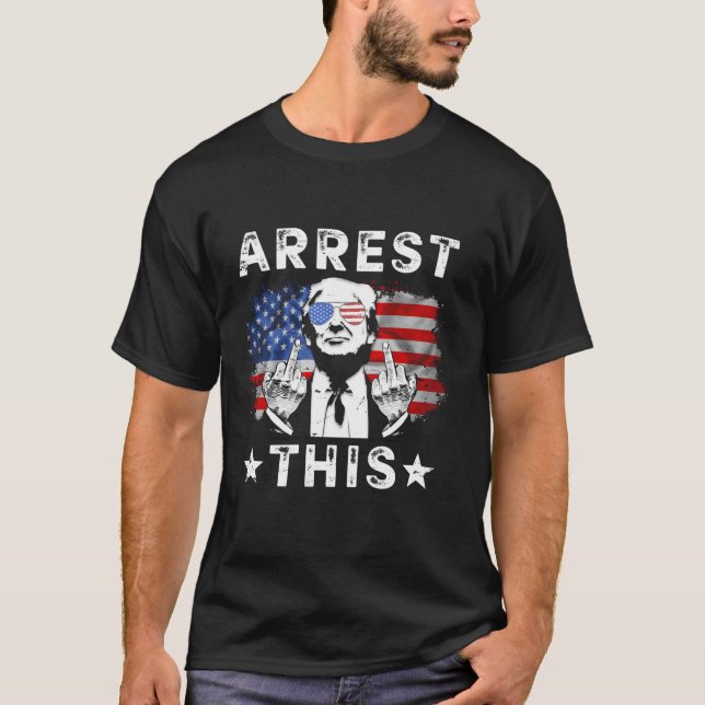 Trump Arrest This Funny Trump 2024 Convicted Felon T-Shirt (Front)