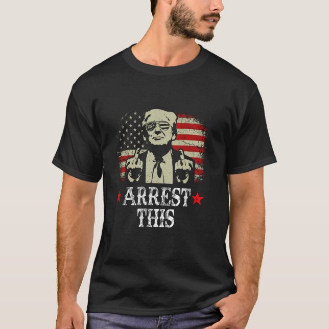 Trump Arrest This Funny Trump 2024 Convicted Felon T-Shirt (Front)
