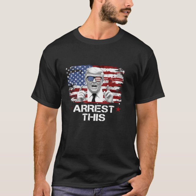 Trump Arrest This Funny Trump 2024 Convicted Felon T-Shirt (Front)