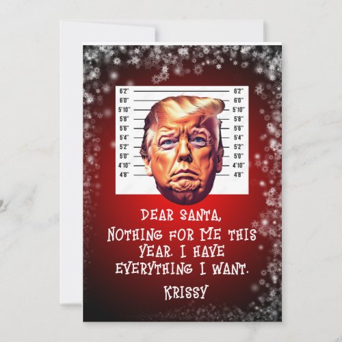  Trump Arrested Dreams Come True Christmas Holiday Card