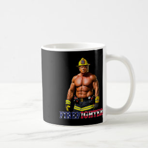 Trump As A Buff Firefighter Trump 2024 Coffee Mug
