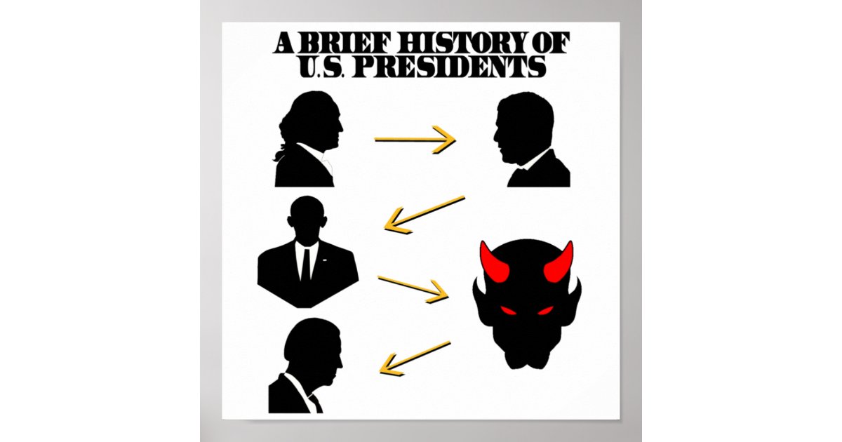 Trump As Devil: A Brief History Of US Presidents Poster | Zazzle