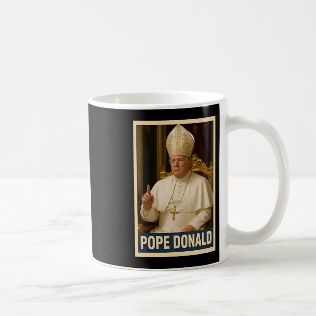 Trump As Vatican Church Pope Trump Funny Vatican C Coffee Mug (Right)