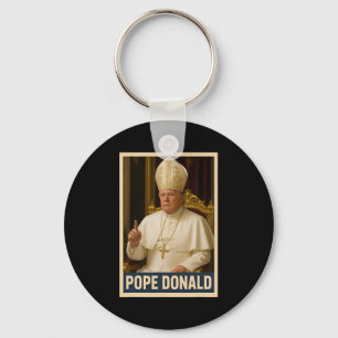 Trump As Vatican Church Pope Trump Funny Vatican C Keychain