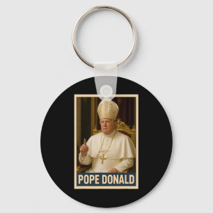 Trump As Vatican Church Pope Trump Funny Vatican C Keychain