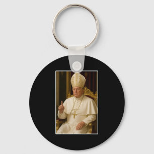 Trump As Vatican Church Pope Trump Funny Vatican C Keychain