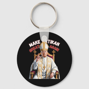 Trump As Vatican Church Pope Trump Make Vatikan Gr Keychain