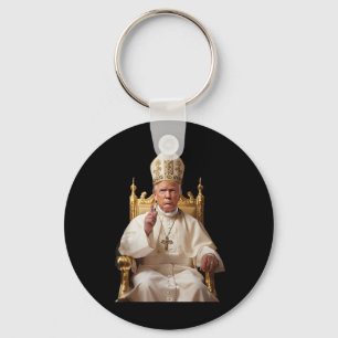 Trump As Vatican Church Pope Vatican Christian Keychain