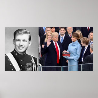 Trump At New York Military Acad & Then U.S. Pres. Poster