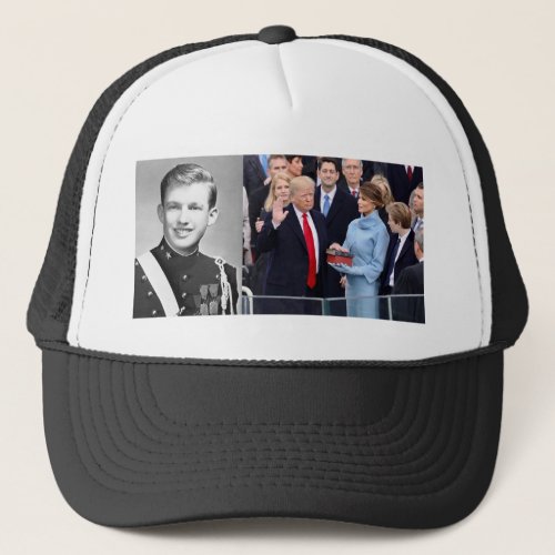 Trump At New York Military Acad  Then US Pres Trucker Hat