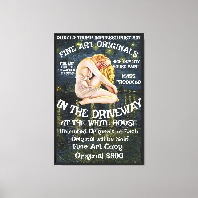 Trump Bans Condoms Legalizes Rawdogging Red States Canvas Print (Front)