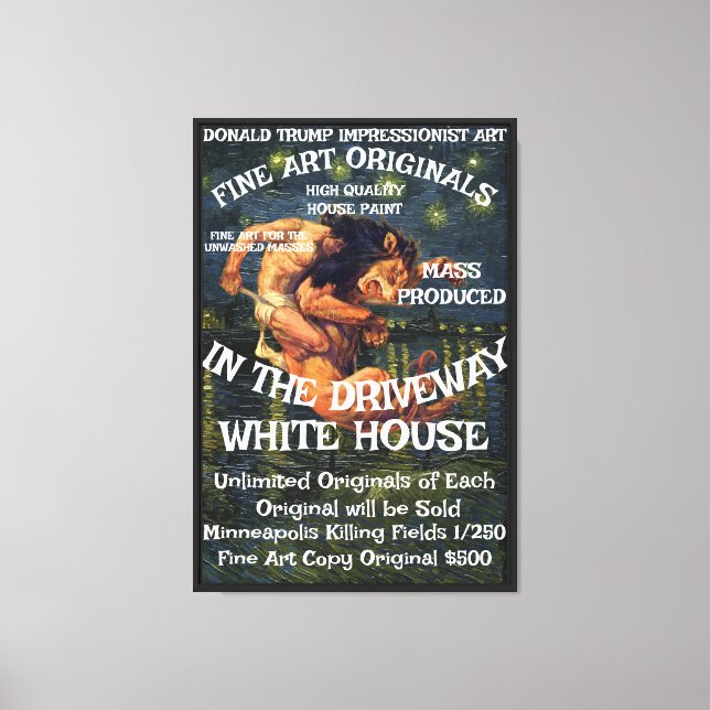 Trump Bans Condoms Legalizes Rawdogging Red States Canvas Print (Front)