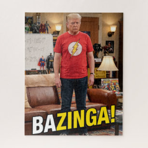 Trump Bazinga Funny Gotcha Meme Jigsaw Puzzle