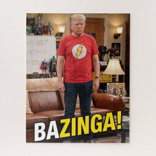 Trump Bazinga Funny Gotcha Meme Jigsaw Puzzle (Vertical)
