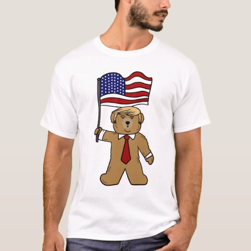 Trump Bear Funny Political Animal Design T_Shirt