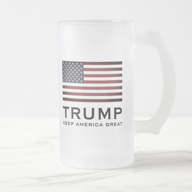 Trump beer stein glass - Keep America Great (Right)