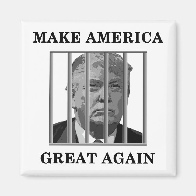 Trump Behind Bars Magnet (Front)
