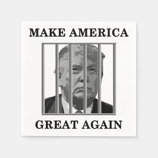 Trump Behind Bars Napkins (Front)