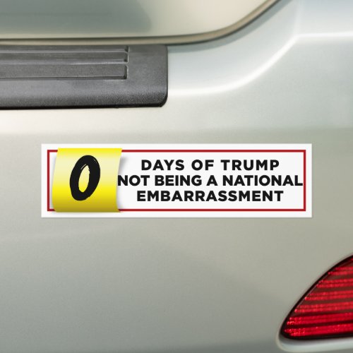 Trump Being A National Embarrassment Anti_Trump Bumper Sticker