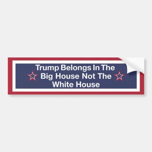 Trump Belongs In Prison Bumper Sticker