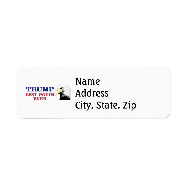 TRUMP Best POTUS Label (Front)