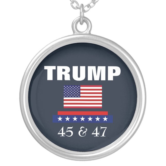 TRUMP BEST PRESIDENT EVER 45 & 47 NECKLACE  (Front)