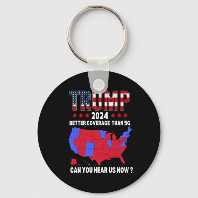 Trump Better Coverage Than 5g Usa Election Map Tru Keychain (Front)
