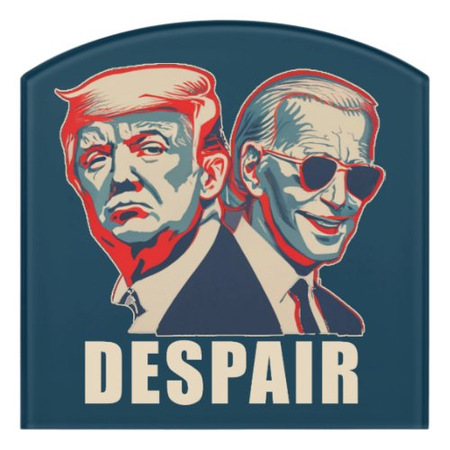 Trump Biden Despair 2024 Door Sign