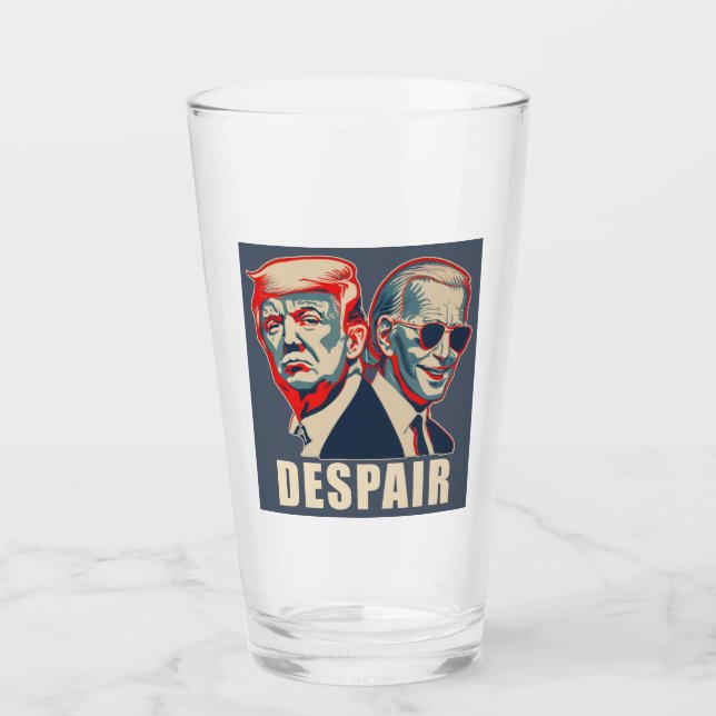 Trump Biden Despair 2024 Glass (Front)
