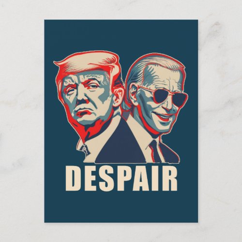 Trump Biden Despair 2024 Postcard