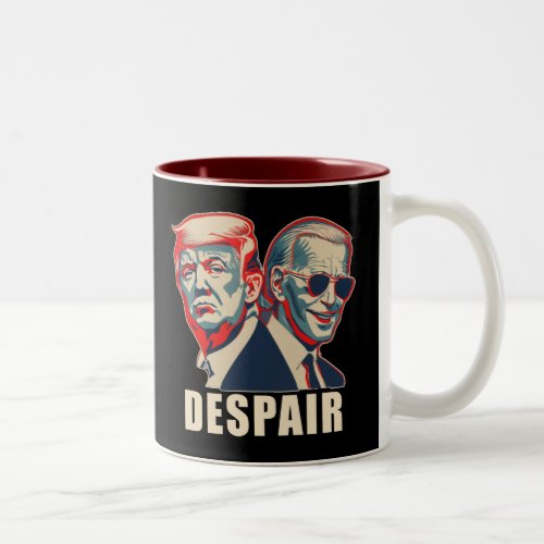 Trump Biden Despair 2024 Two_Tone Coffee Mug