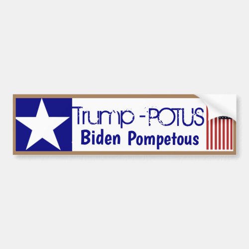 Trump Biden Pompetous Bumper Sticker